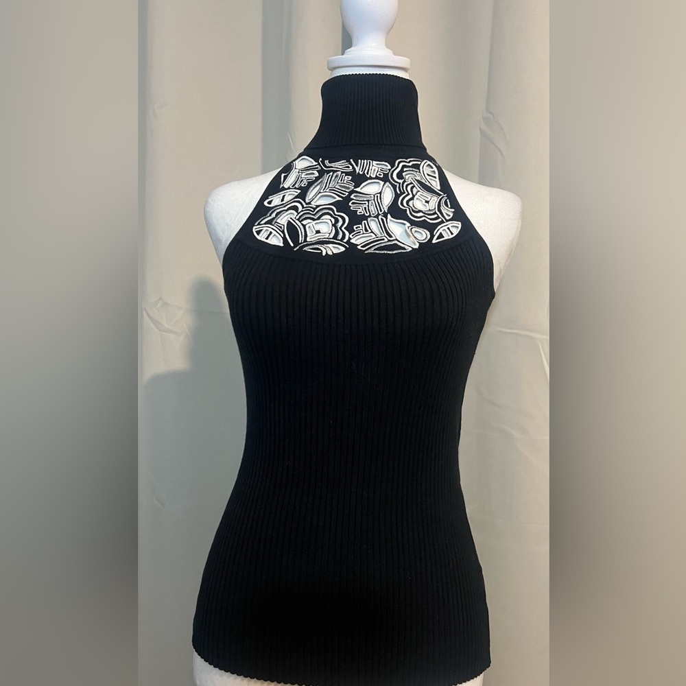 WHBM Sleeveless Turtleneck Sweater